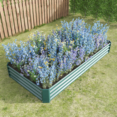 Outdoor Metal Raised Garden Bed for Various Plants and Flowers, Enhancing Your Garden