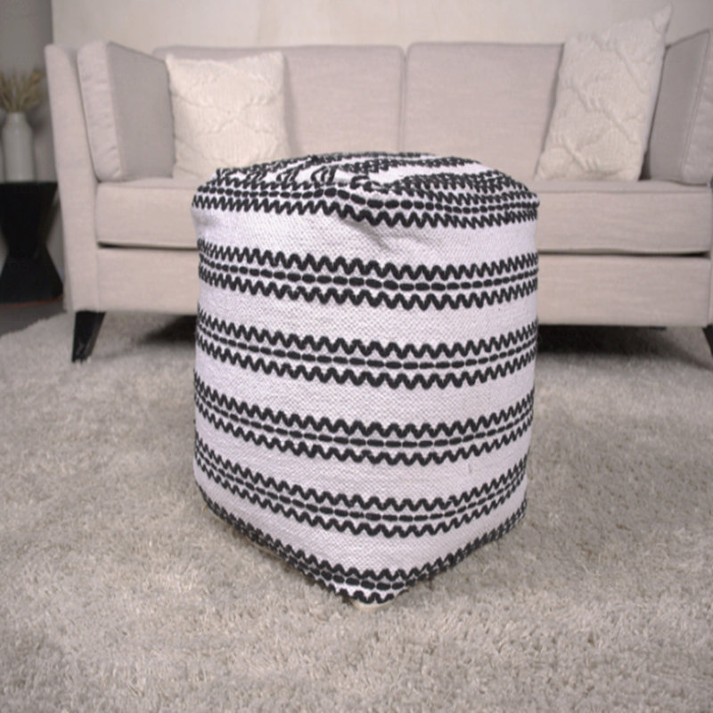 Pouf rembourré en tissu