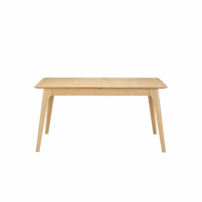 Extendable Solid Wood Base Dining Table, Oak