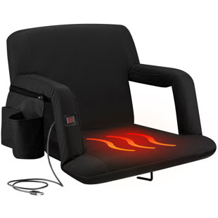 Siège inclinable chauffant Alpcour - siège pliable imperméable avec rembourrage épais et dossier