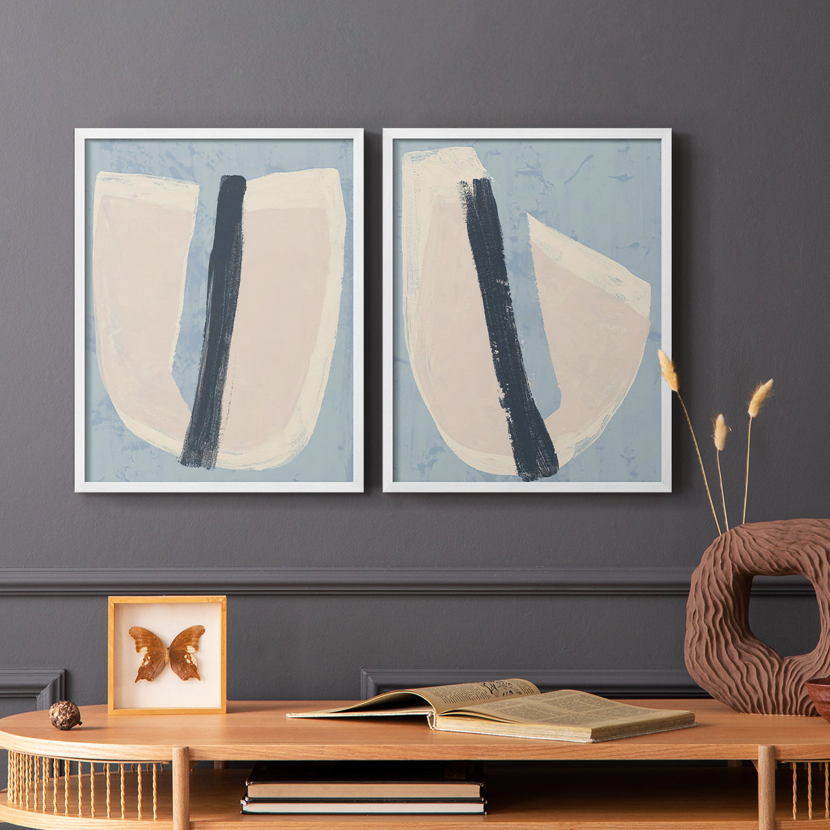 Wrought Studio™ Paper Slice I-Premium Framed Print -Ready to Hang - No ...