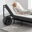 Structure de lit simple TG avec cinq modes de massage, télécommande sans fil, veilleuse à DEL, ports de charge de type A et de type C, pieds réglables, fonction d'installation rapide du matelas large, inclinaison de la tête et des pieds, dessous