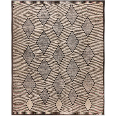 One-of-a-Kind 13'2" X 16' New Age Area Rug Black/Tan
