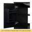 Meuble-lavabo 30 po sans lavabo, base seulement, armoire de salle de bain multifonctionnelle avec portes et tiroir, cadre solide et panneau de fibres à densité moyenne, noir-116866019