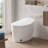 Smart Toilet with Auto Open/Close & Foot Kick Flush, Heated Seat, Warm Wash & Dry, LED Display-129884013