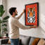 Tiger Bold Geometric - Framed Print-263077640-263077643