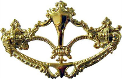(5 Pack) 3 inch Victorian Style Triangle Bail Pull Cast Brass
