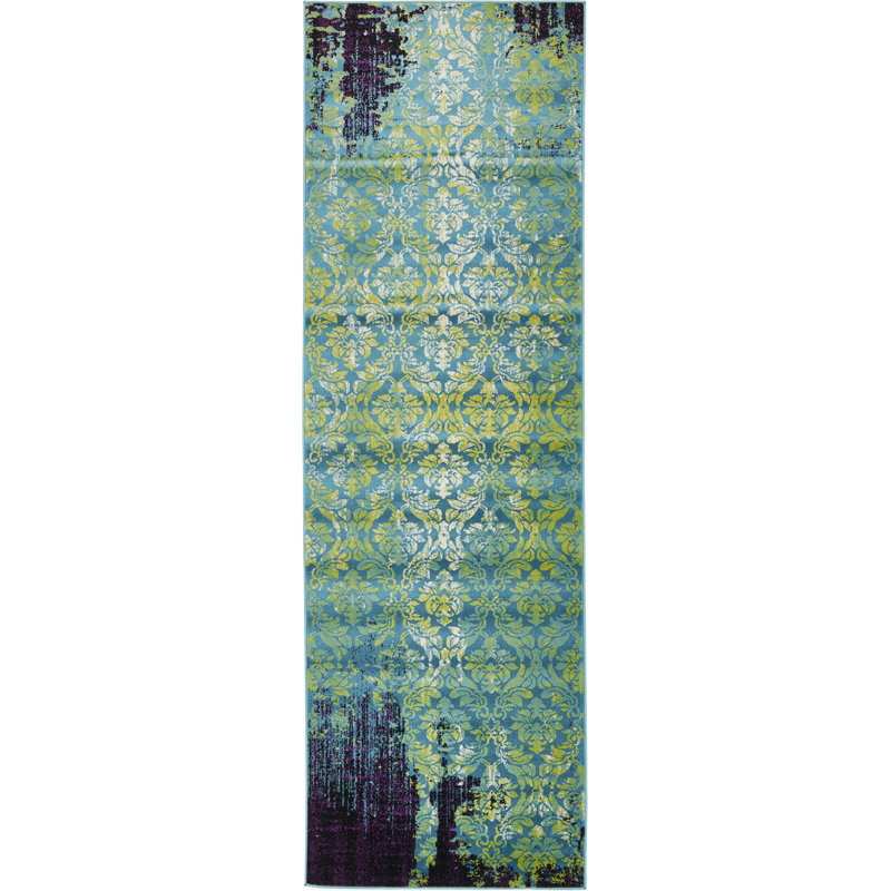 Yareli Damask Indoor Rug, Runner 3' x 9'10"