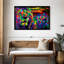 Paire de lions multicolores Brampt-107868429