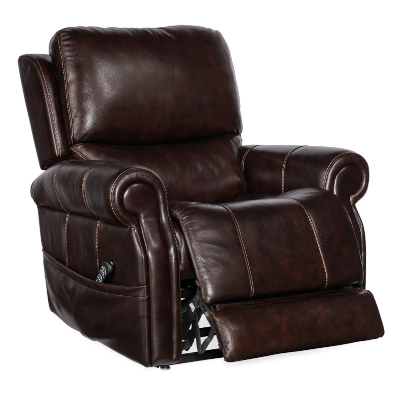 RC Recliner, Brown Genuine Leather