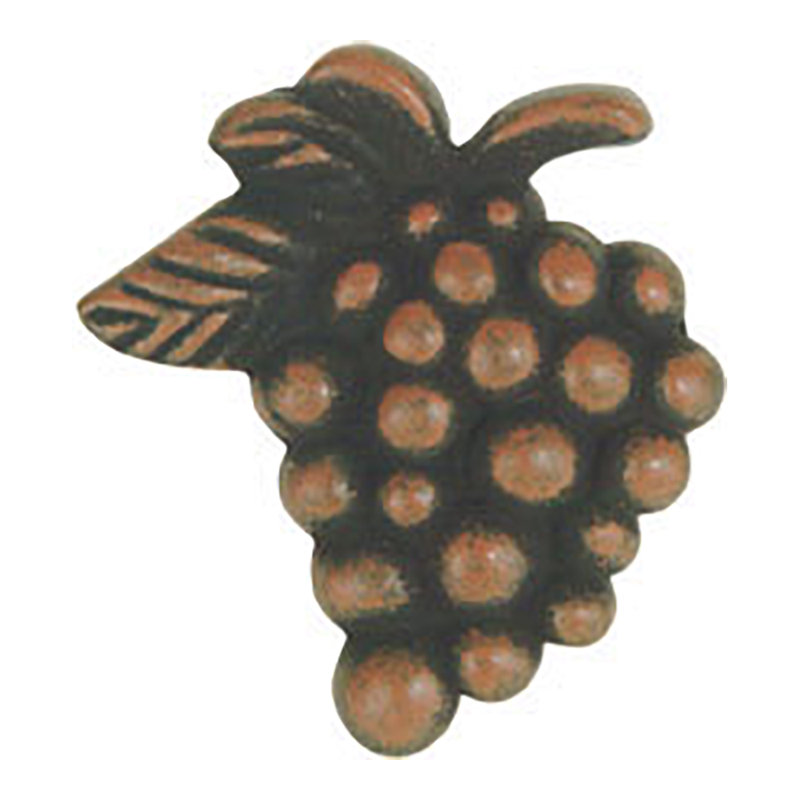 Vineyard Grapes 2" Length Novelty Knob, Rust