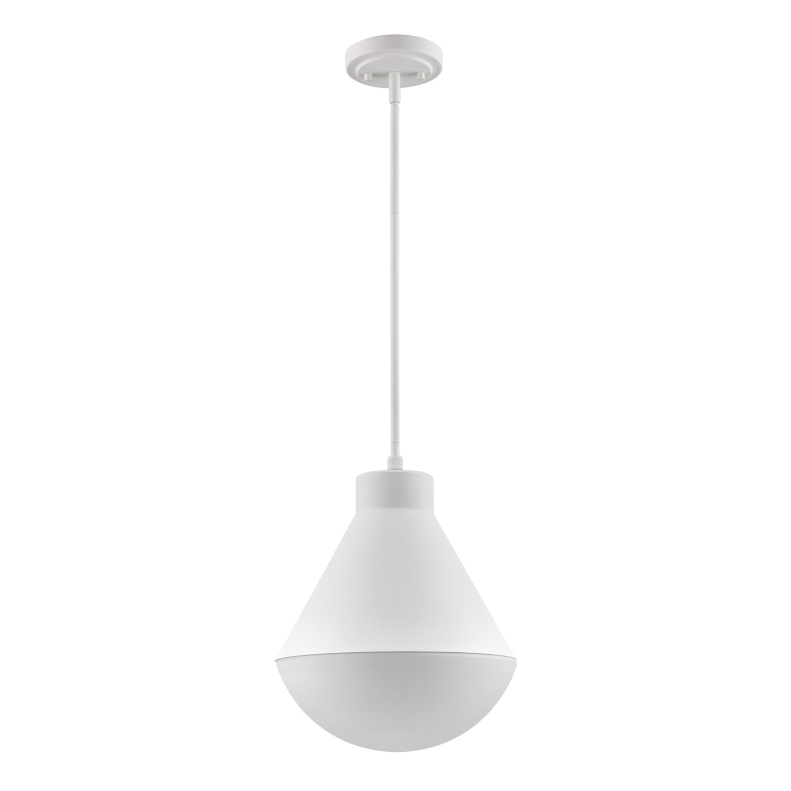 Ebbi Single Light Metal Dimmable Pendant, White