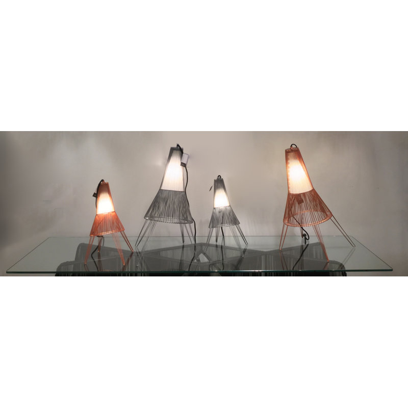 Schema Desk Table Lamp, 16" H x 12.5" W x 11.5" D, Dark Gray