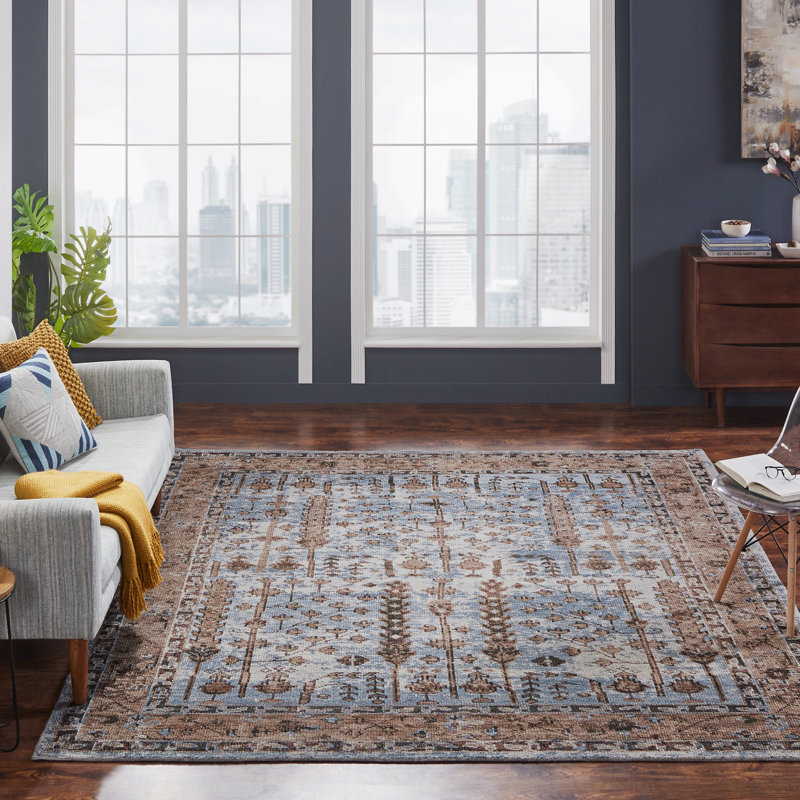 Markiyah Hand Knotted Wool Oriental Area Rug, Rectangle 3' x 5'