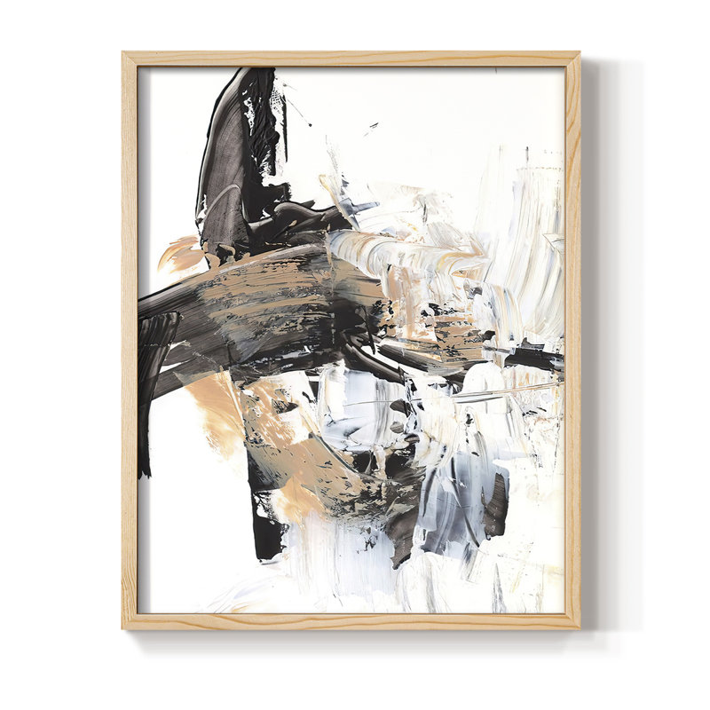 Ruckus I, reproduction encadrée - bois massif, H 15 po x l 12 po