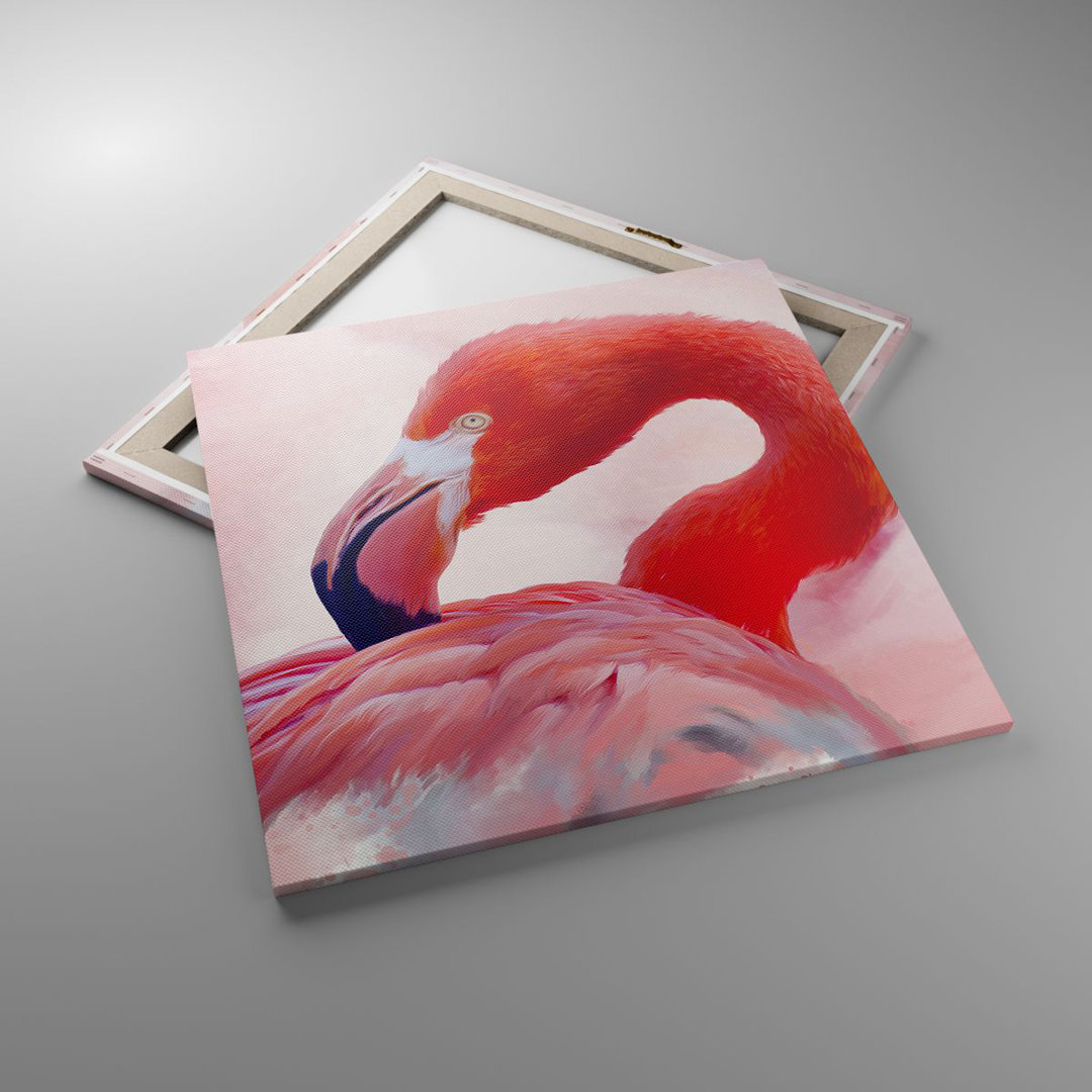 Leinwandbild Flamingo Bird Portrait