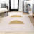 Ashaunti Minimalist Geometric Machine-Washable Cream/Moss Rug-430939806