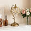 Lampe de table 16,5 po (H) en métal avec abat-jour en verre trèfle, style Tiffany-963483988