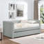 Lit de jour simple, canapé-lit rembourré, le bas se retire pour former un lit, tissu en velours côtelé gris foncé (86 po x 43,5 po x 34 po)-189647378