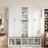 Farmhouse 4-in-1 Hall Tree with 6 Hooks, Storage Bench, and Shoe Cabinet for Entryway, Living Room-31717781