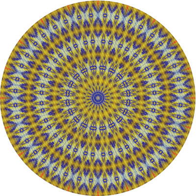 Tapis jaune Ikat