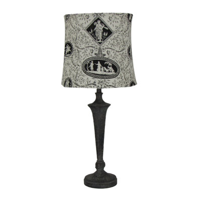 Lampe d'appoint noire avec abat-jour persan noir