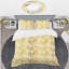 Golden Floral I - Ensemble de housse de couette abstrait Glam - Microfibre de polyester-40702440