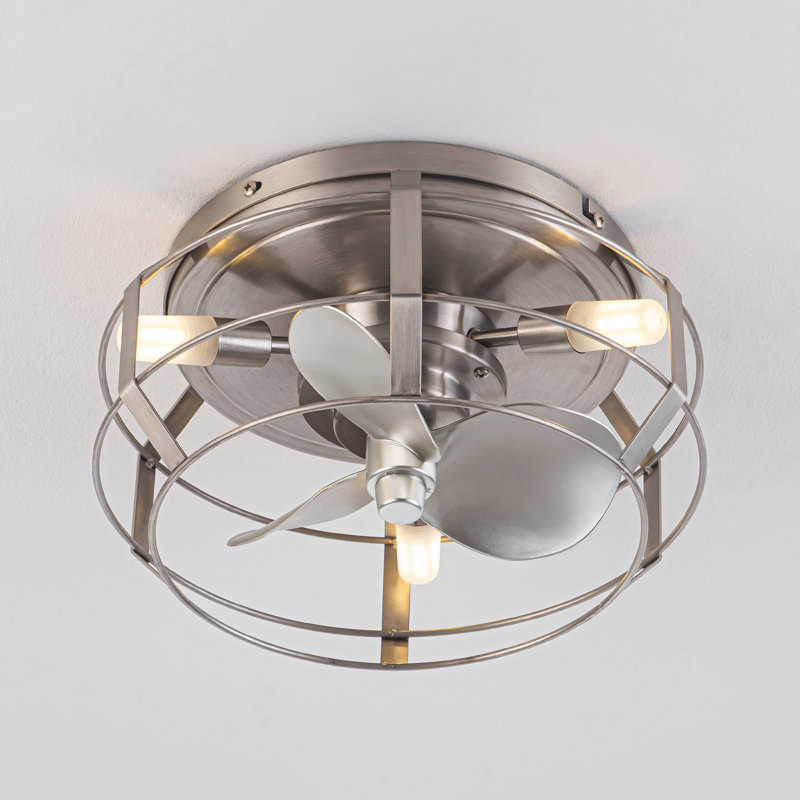 Trent Austin Design® Rakestraw 12.2'' Flush Mount Caged Ceiling Fan ...