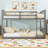 Twin Over Twin Wood Bunk Bed With Guardrails And Ladder-1963229152