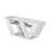 Modern TV Stand with Multiple Shelves, Carrara Marble Finish, 43.3 x 15.7 x 15.7 inches | 100% Melamine Coated Particle Board, Thickness: 0.7 inches | Wall-Mountable Design, Perfect for Contemporary Living Rooms