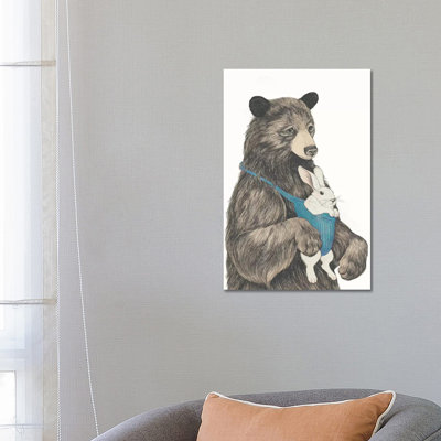 The Bear Au Pair by Laura Graves - Wrapped Canvas Print
