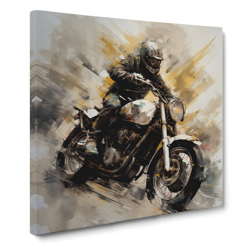 Motorcycle Gestural Art No.1 - Wrapped Canvas, 50cm H x 50cm W x 3cm D