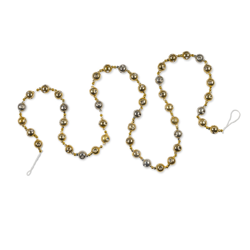 Boxed Gold Glass Bead Garland, 72"L