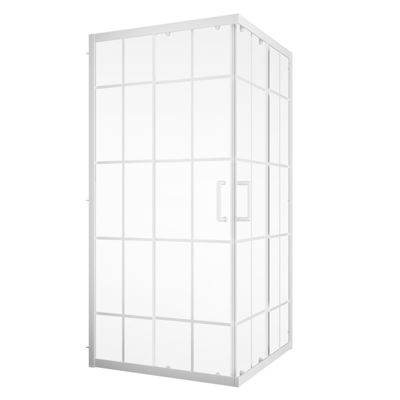 36"W x 36"D x 71"H Framed Square Shower Enclosure, Corner Shower Enclosure, White