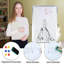 Tableau blanc pliable effaçable à sec simple face, tableau blanc à hauteur réglable