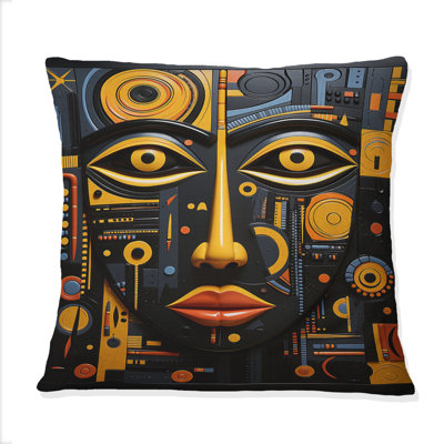Coussin décoratif imprimé africain Tribal Rhythms II