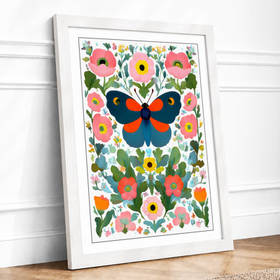 Ornamental Butterfly And Blooms Boho - Print