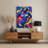Abstract Figurative 21 Blue Metal Wall Art-450947745
