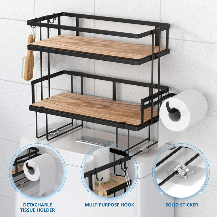 Pyala Metal Wall Mounted Bathroom Shelves 17 Stories Finish: Brown