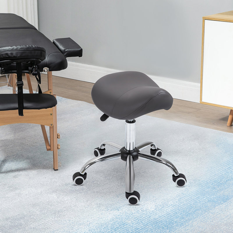 Fauteuil ergonomique pivotant à hauteur réglable en cuir polyuréthane