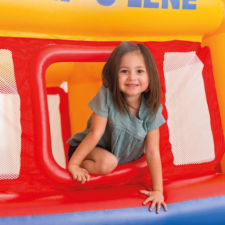  Intex Inflatable Jump-O-Lene Indoor or Outdoor Kids Playhouse  Trampoline Bounce Castle House with 120V Electric Quick Fill Air Pump :  Toys & Games