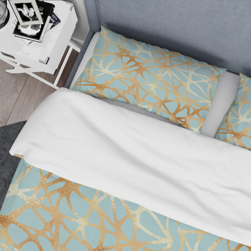 Retro Art Deco - Mid century bedding set - Modern Mid-century Bed cover set, King Duvet Cover + 2 Shams