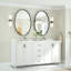 Miroir de salle de bain mural ovale en métal incurvé moderne Juriana-1543154089-1543154088