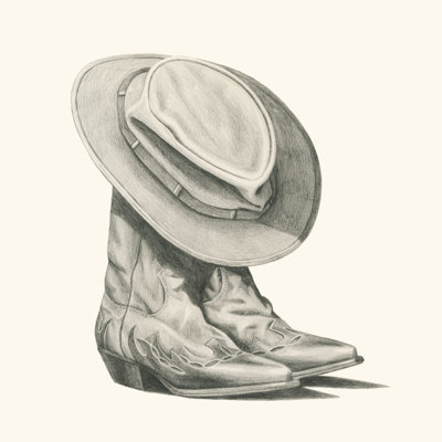 «Etsel Sam's bottes I on Canvas» par Grace Popp, reproduction
