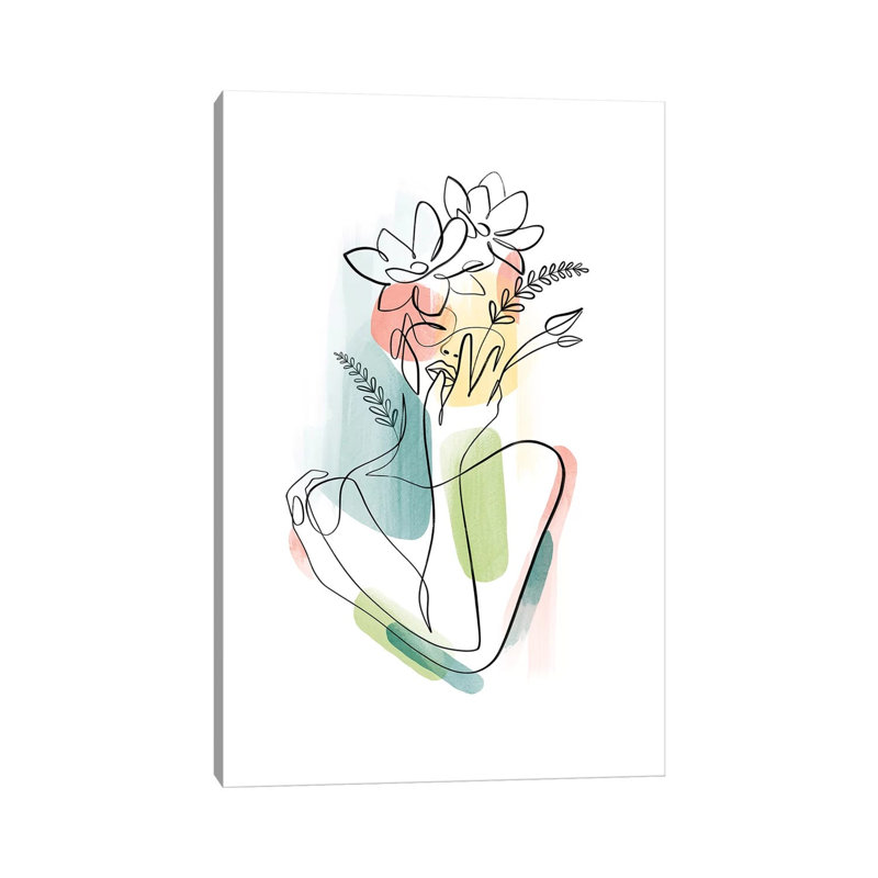 Flowerhead Femme No. 2 by Dane Khy - Print on Canvas, 66.04cm H x 45.72cm W x 1.91cm D, Wrapped Canvas