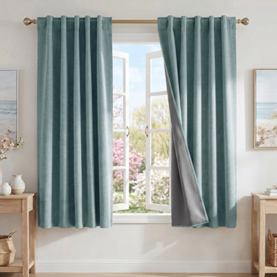 Rideau occultant pour rideaux occultant et isolant pour chambre à coucher et salon, 2 panneaux