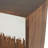 Elyette Mango Wood 1 Shelf and 3 Door Abstract Brown Cabinet with Vertically Stripped Front