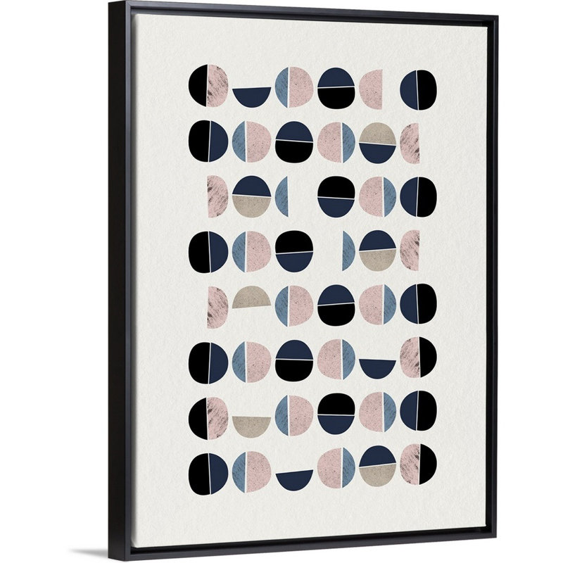 Reproduction d’art sur toile, "Mid Century soft luxe 9" par Urban Epiphany, H 18 po x l 14 po x P 1,75 po, Cadre noir