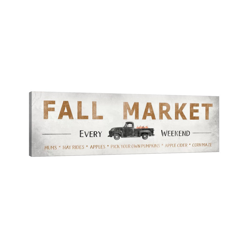 Fall Market by Lori Deiter - Wrapped Canvas Panoramic Print, 30.48 cm H x 91.44 cm W x 3.175 cm D