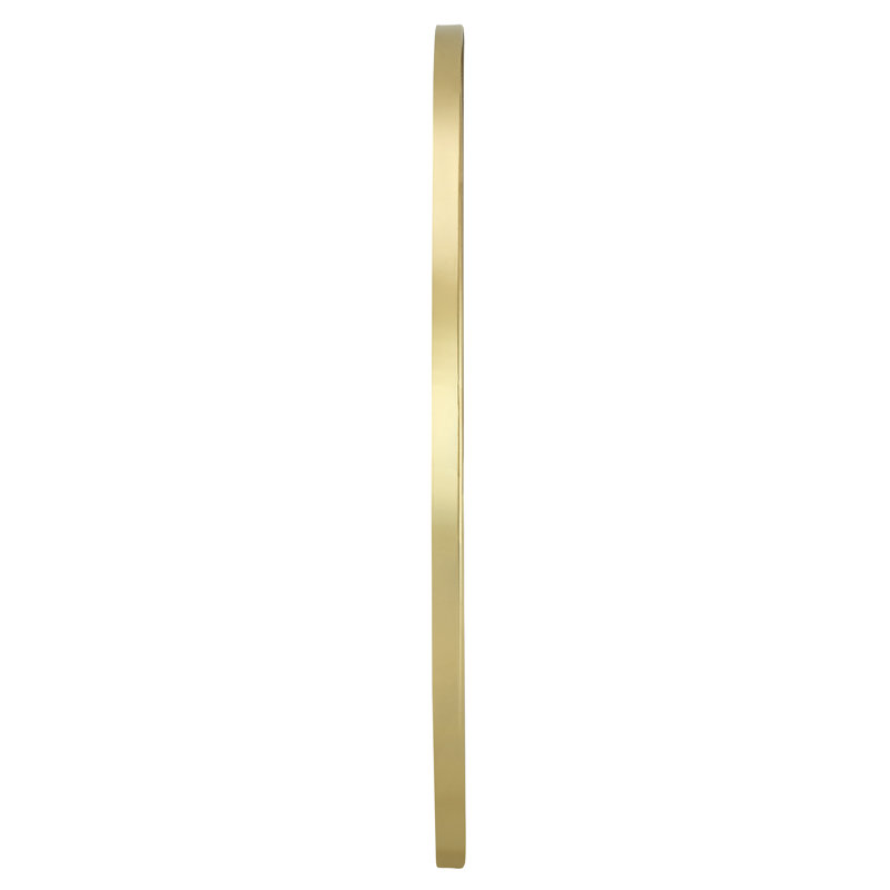 Mikell Round Metal Framed Wall Mounted Accent Mirror, Gold, 80cm H x 80cm W